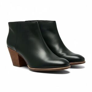 Rachel Comey Mars Ankle Boots Black Leather Block Heel Size 9.5